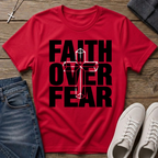 Faith Over Fear Cross Overlap T-Shirt