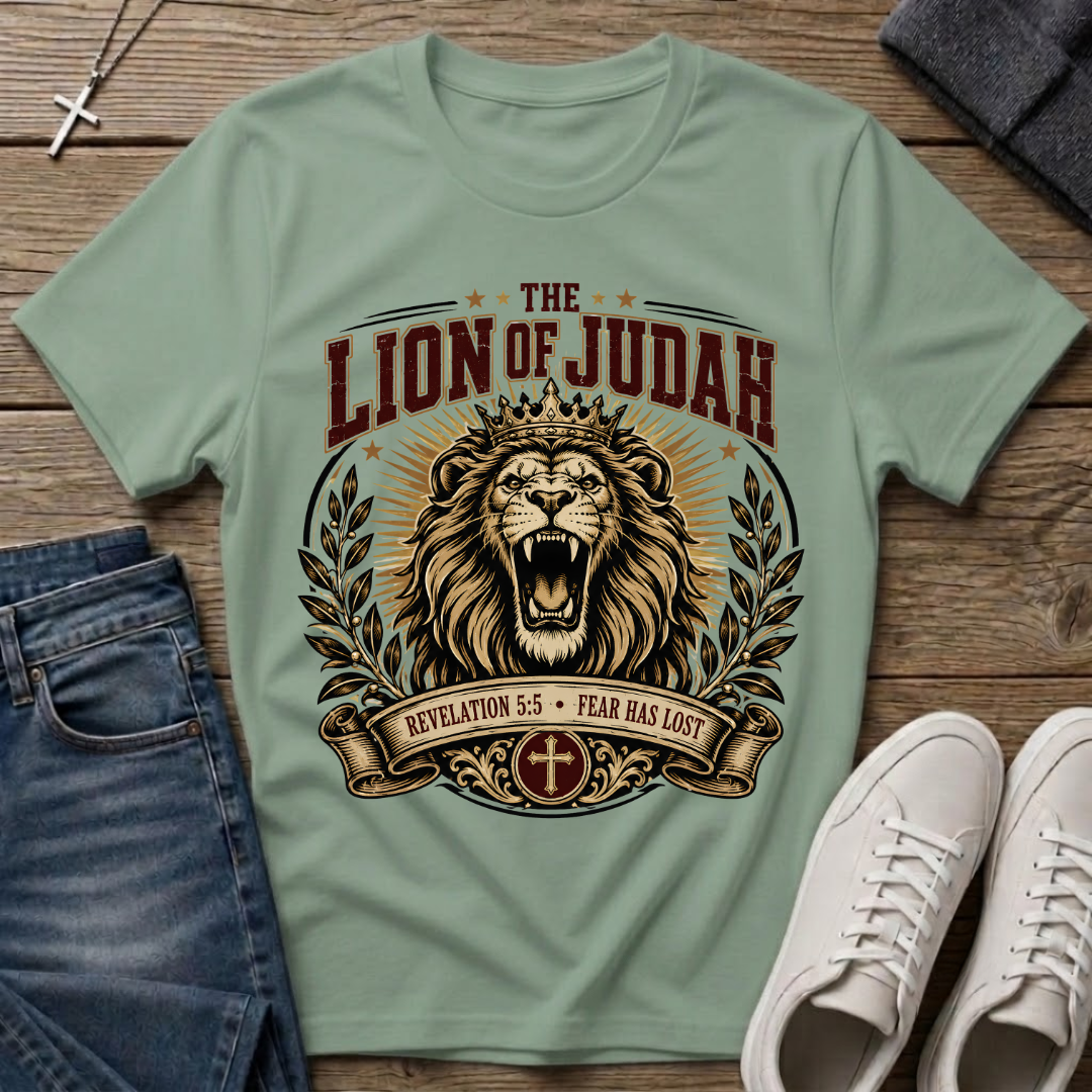 The Lion of Judah Revelation 5:5 Christian T-Shirt
