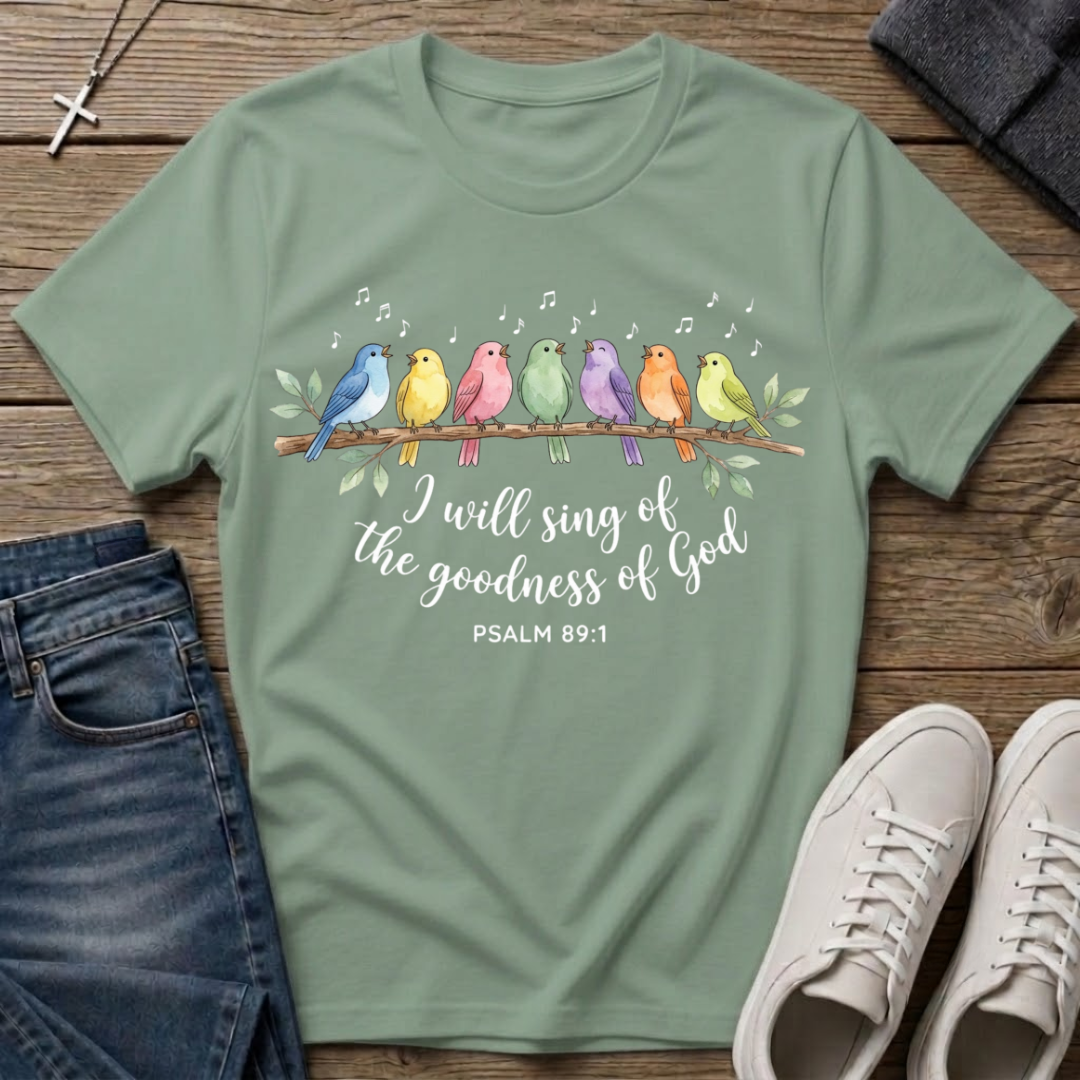 I Will Sing of the Goodness of God Christian Psalm 89:1 T-Shirt