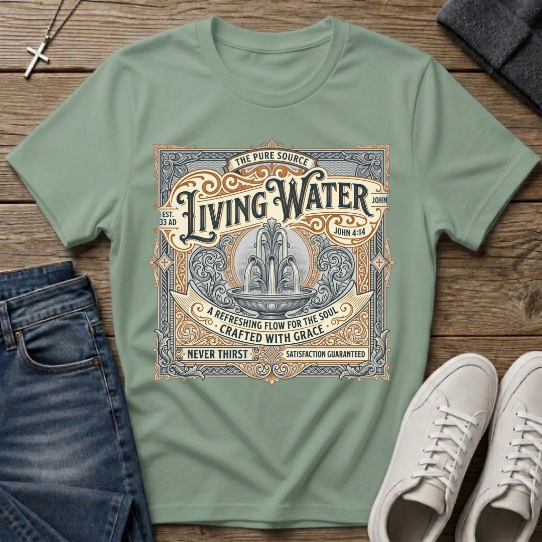 Living Water John 4:14 Christian T-Shirt
