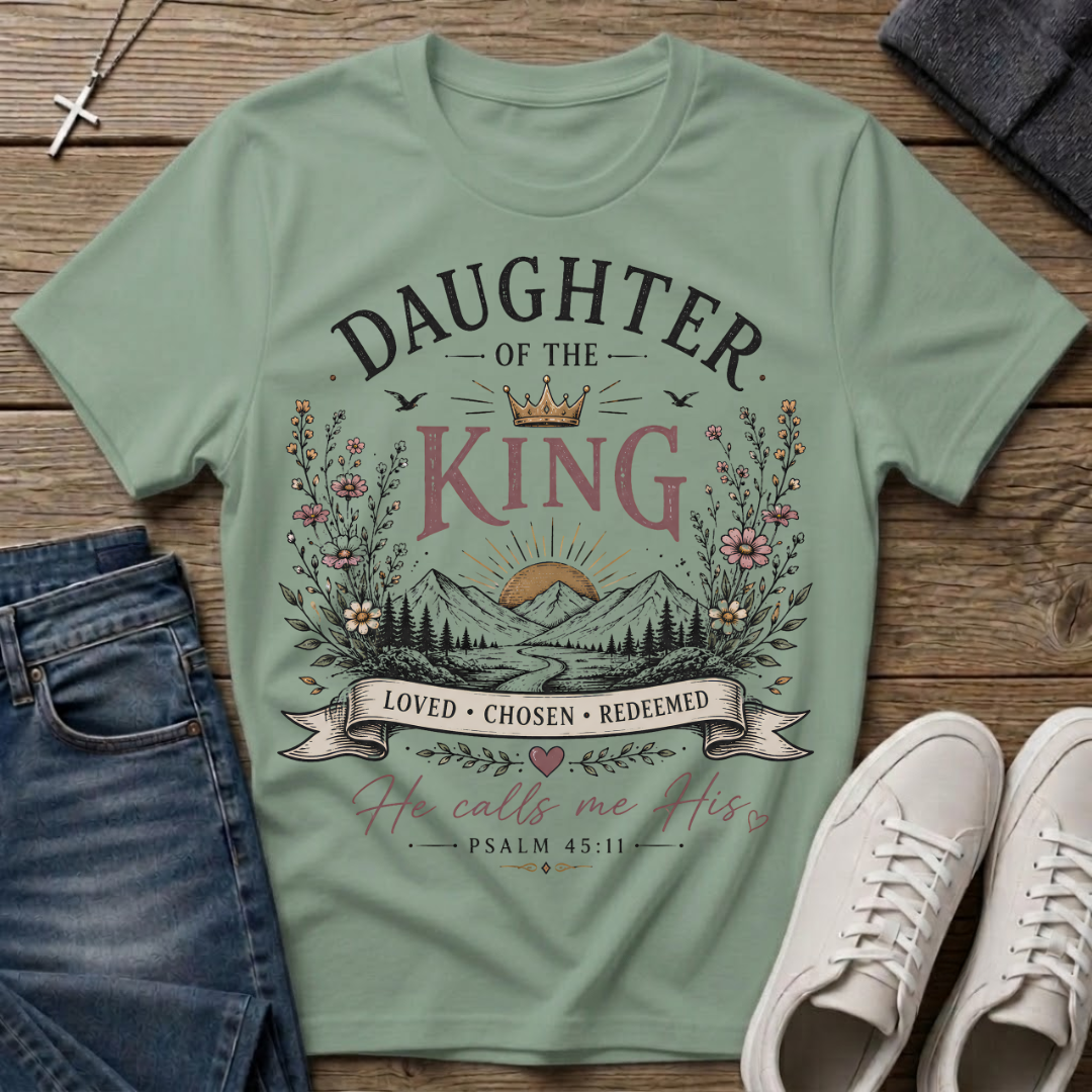 Daughter of the King Psalm 45:11 Christian T-Shirt
