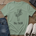 Be Still Christian Cross T-Shirt