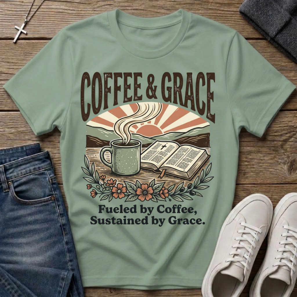 Coffee & Grace Fueled By Coffee, Sustained By Grace T-Shirt
