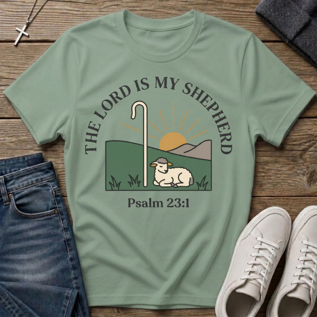 The Lord Is My Shepherd Psalm 23:1 T-Shirt