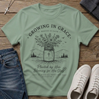 Growing in Grace Colossians 2:7 Christian T-Shirt