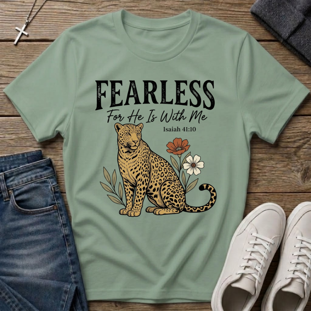 Fearless For He Is With Me Isaiah 41:10 T-Shirt