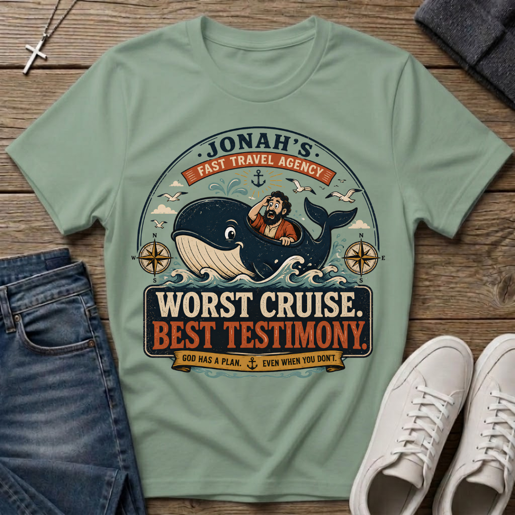 Jonah's Fast Travel Agency Christian T-Shirt
