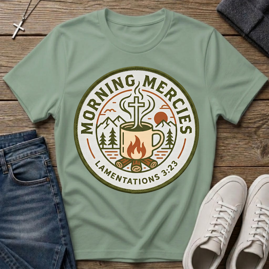 Morning Mercies Lamentations 3:23 Christian T-Shirt