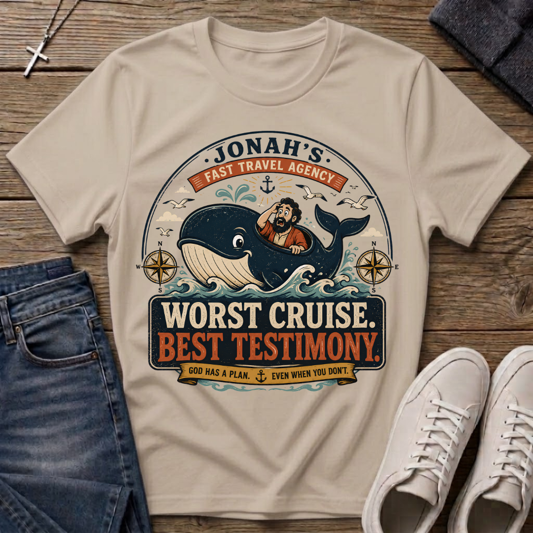 Jonah's Fast Travel Agency Christian T-Shirt