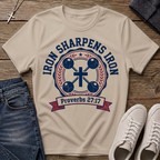 Iron Sharpens Iron Proverbs 27:17 Christian T-Shirt
