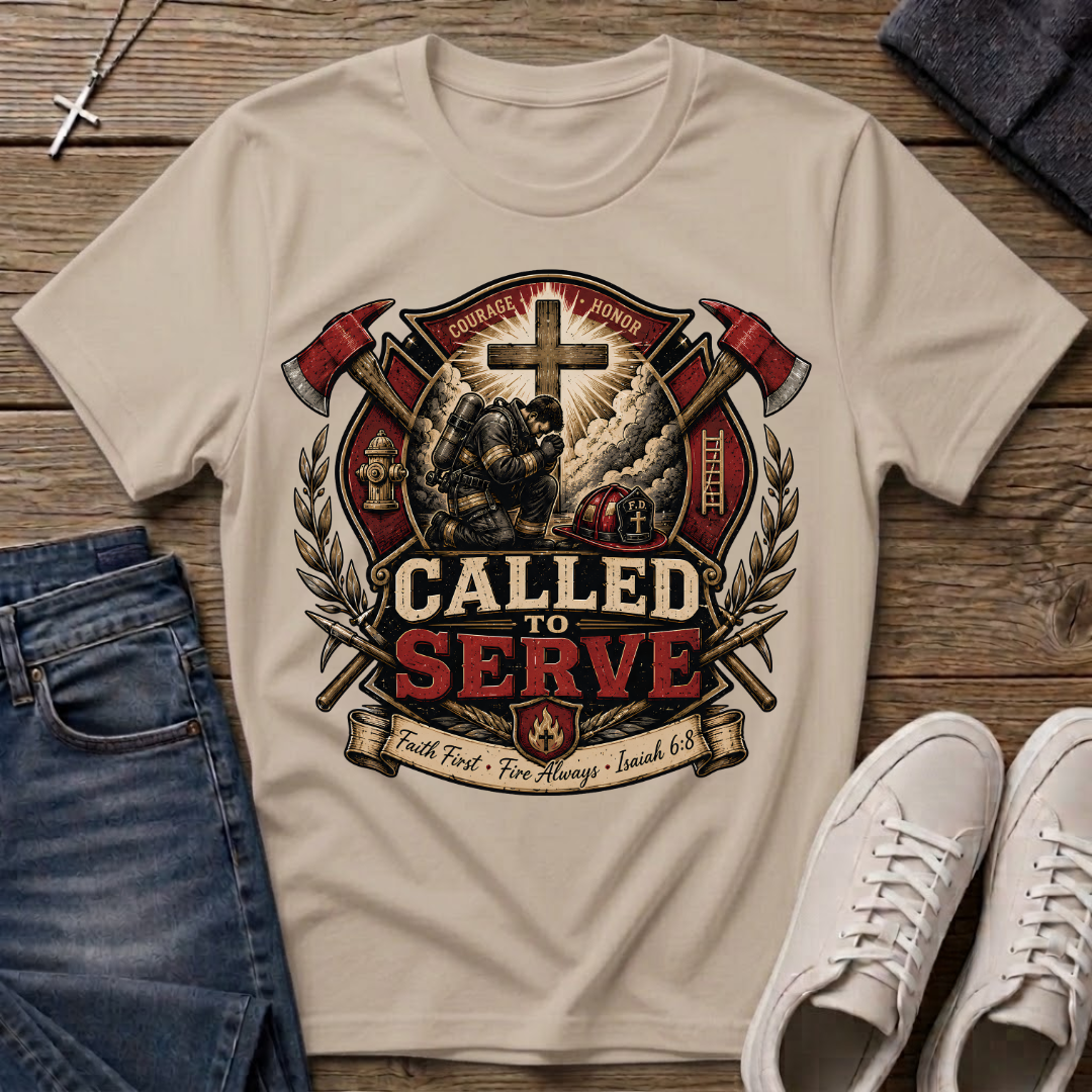 Called to Serve Christian Firefighter T-Shirt