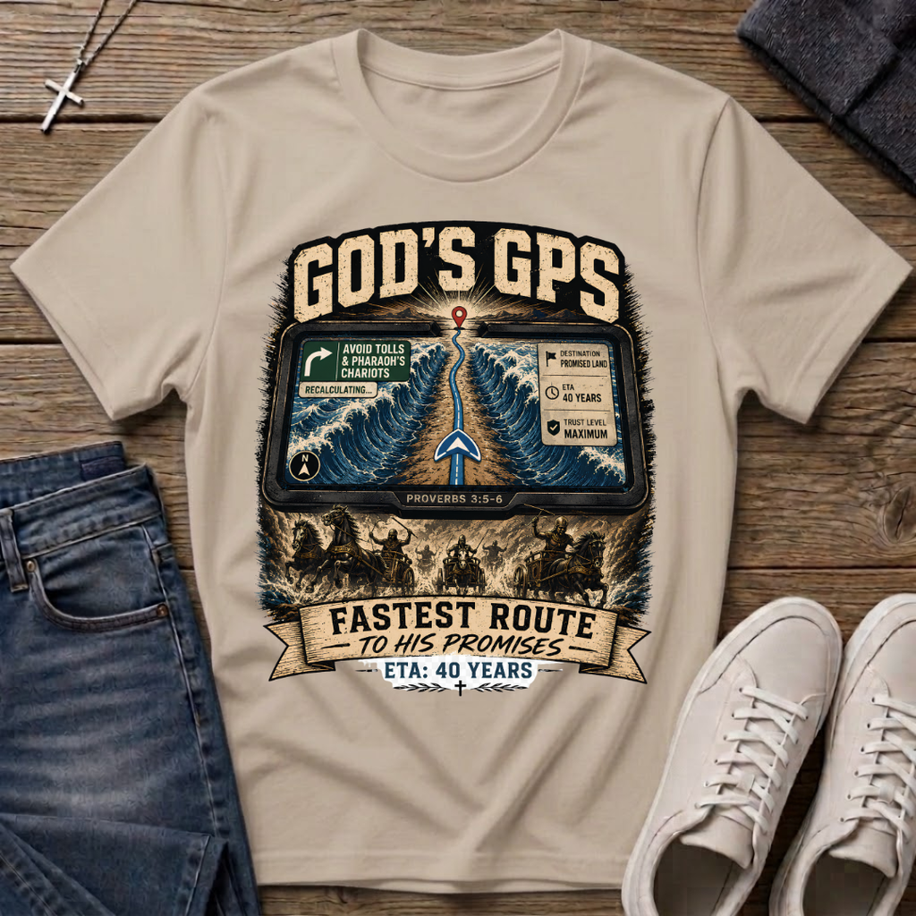 God's GPS Fastest Route to His Promises Christian T-Shirt