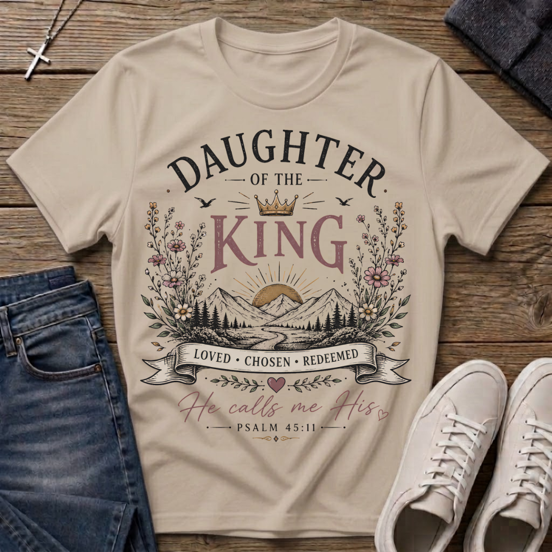 Daughter of the King Psalm 45:11 Christian T-Shirt