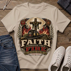 Faith Through the Fire Daniel 3:25 Christian T-Shirt