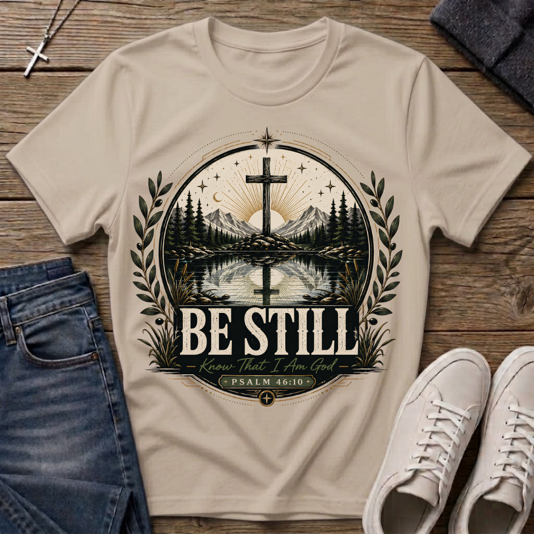 Be Still Psalm 46:10 Christian T-Shirt