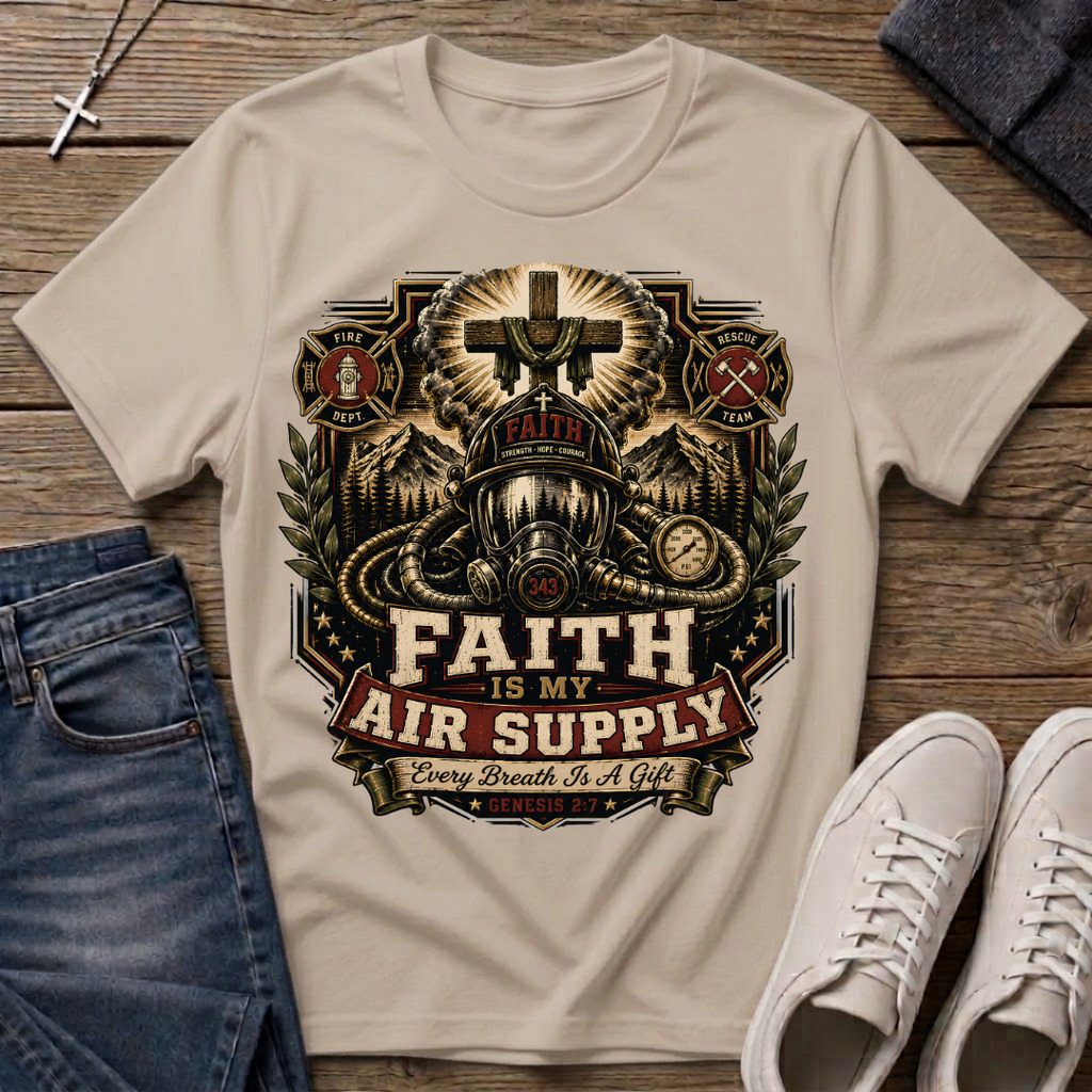 Faith Is My Air Supply Genesis 2:7 Christian T-Shirt
