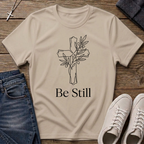 Be Still Christian Cross T-Shirt