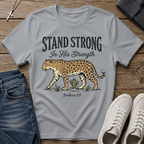 Stand Strong In His Strength Joshua 1:9 T-Shirt