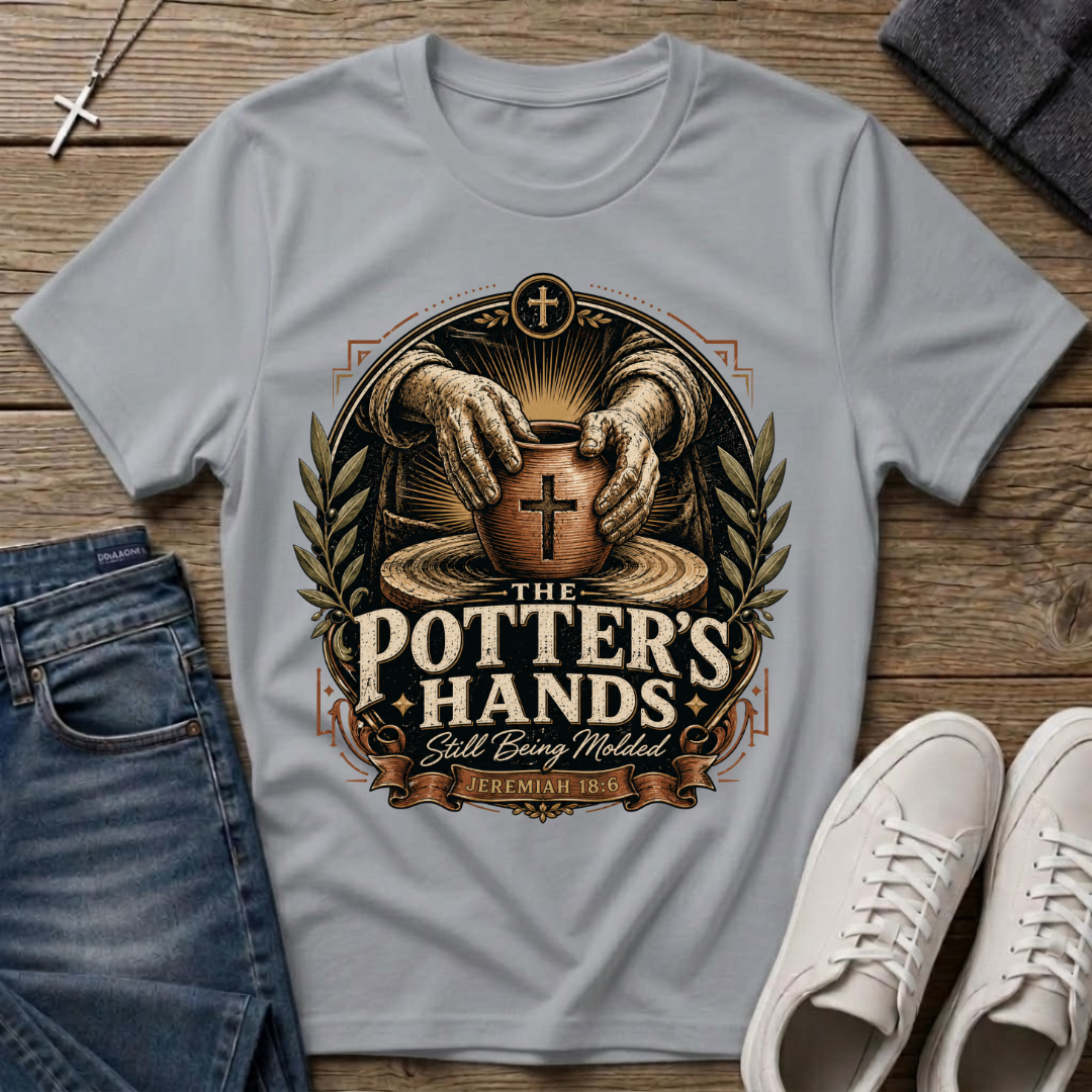 The Potter's Hands Jeremiah 18:4 Christian T-Shirt