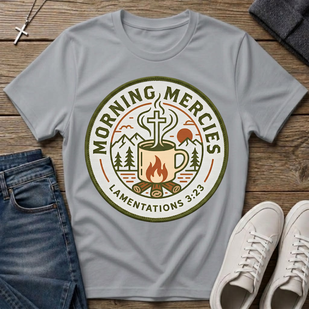 Morning Mercies Lamentations 3:23 Christian T-Shirt
