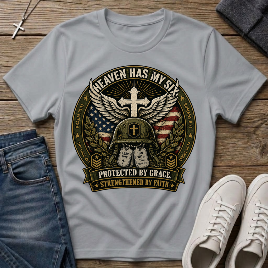 Heaven Has My Six Christian Veteran T-Shirt