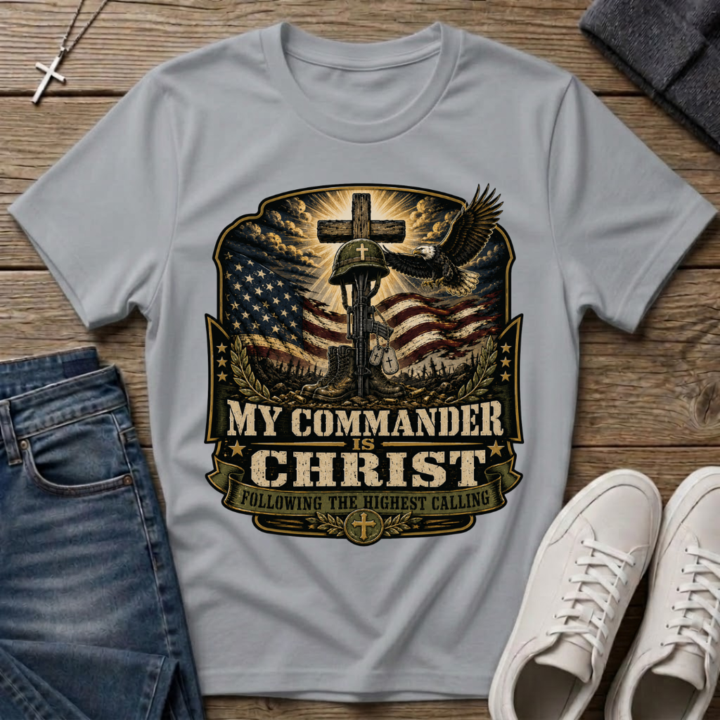 My Commander Is Christ Christian Veteran T-Shirt
