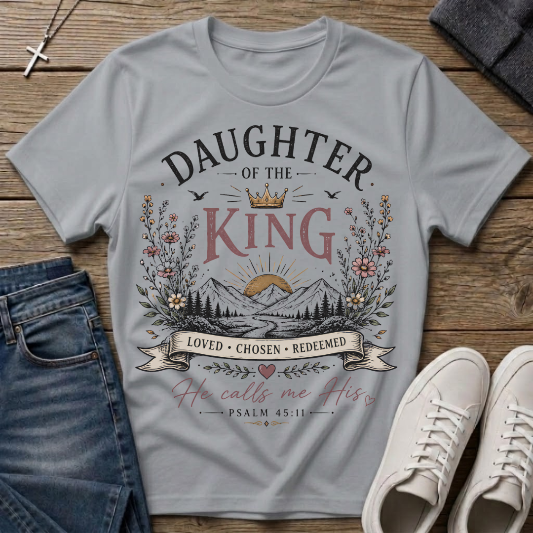 Daughter of the King Psalm 45:11 Christian T-Shirt