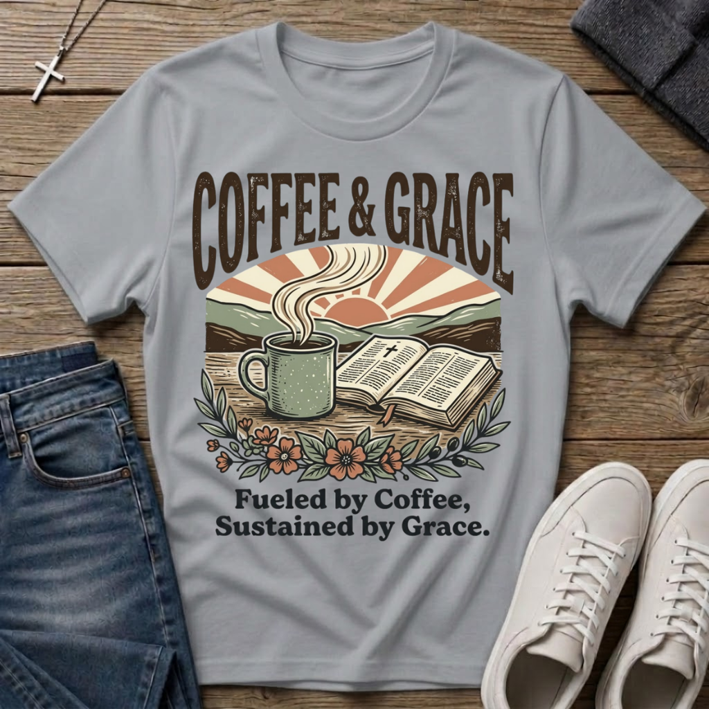 Coffee & Grace Fueled By Coffee, Sustained By Grace T-Shirt