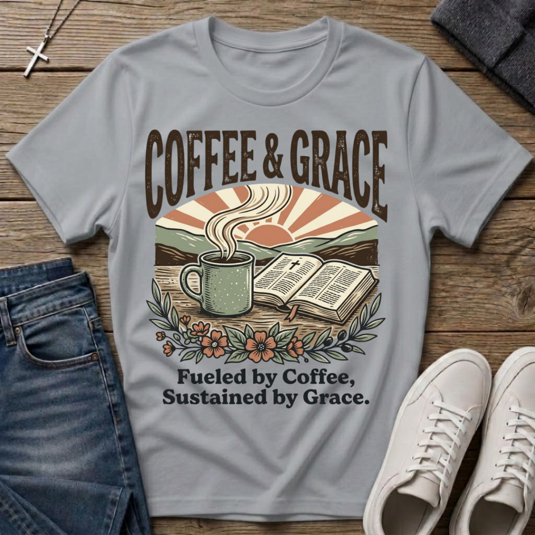 Coffee & Grace Fueled By Coffee, Sustained By Grace T-Shirt