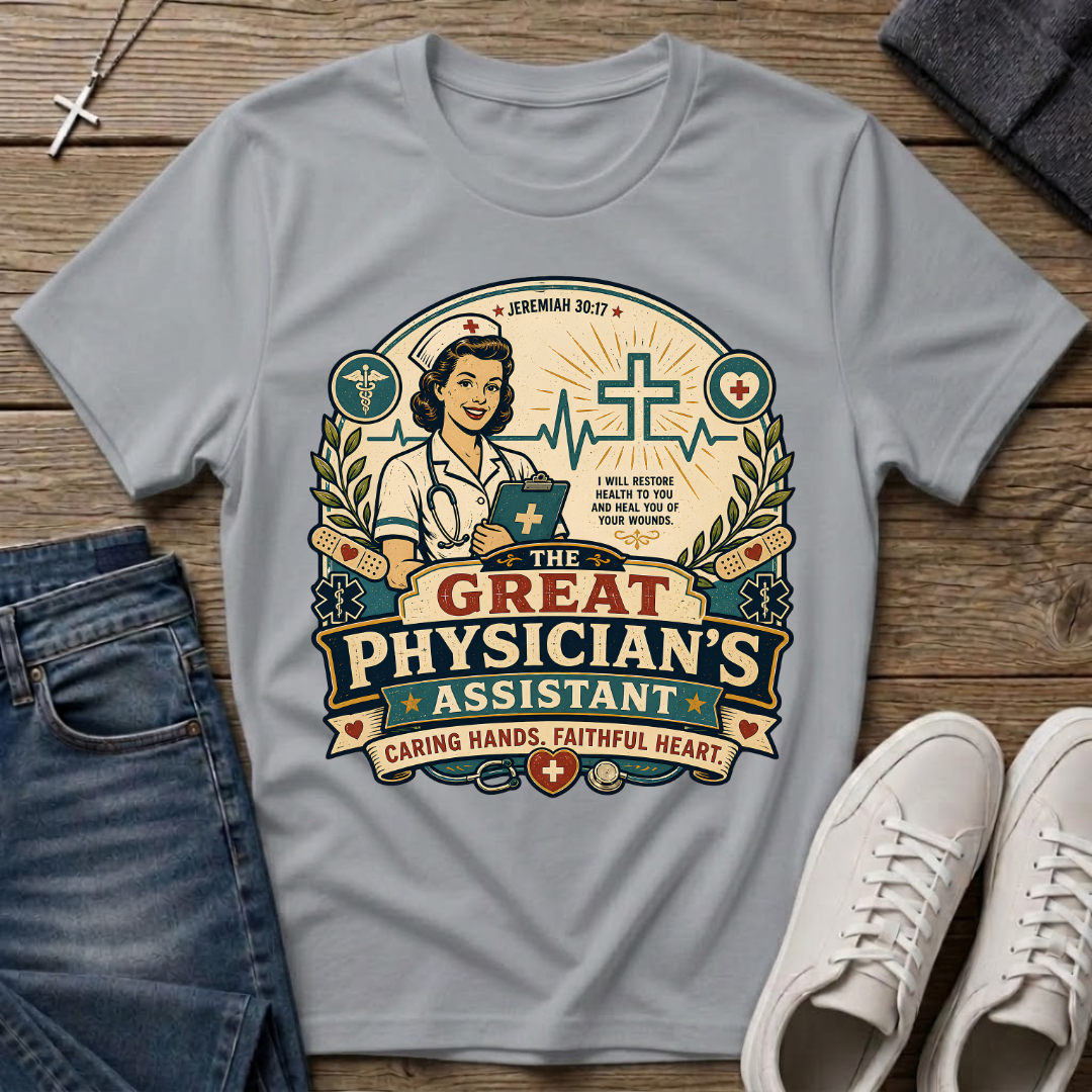 The Great Physician's Assistant Christian Nurse T-Shirt