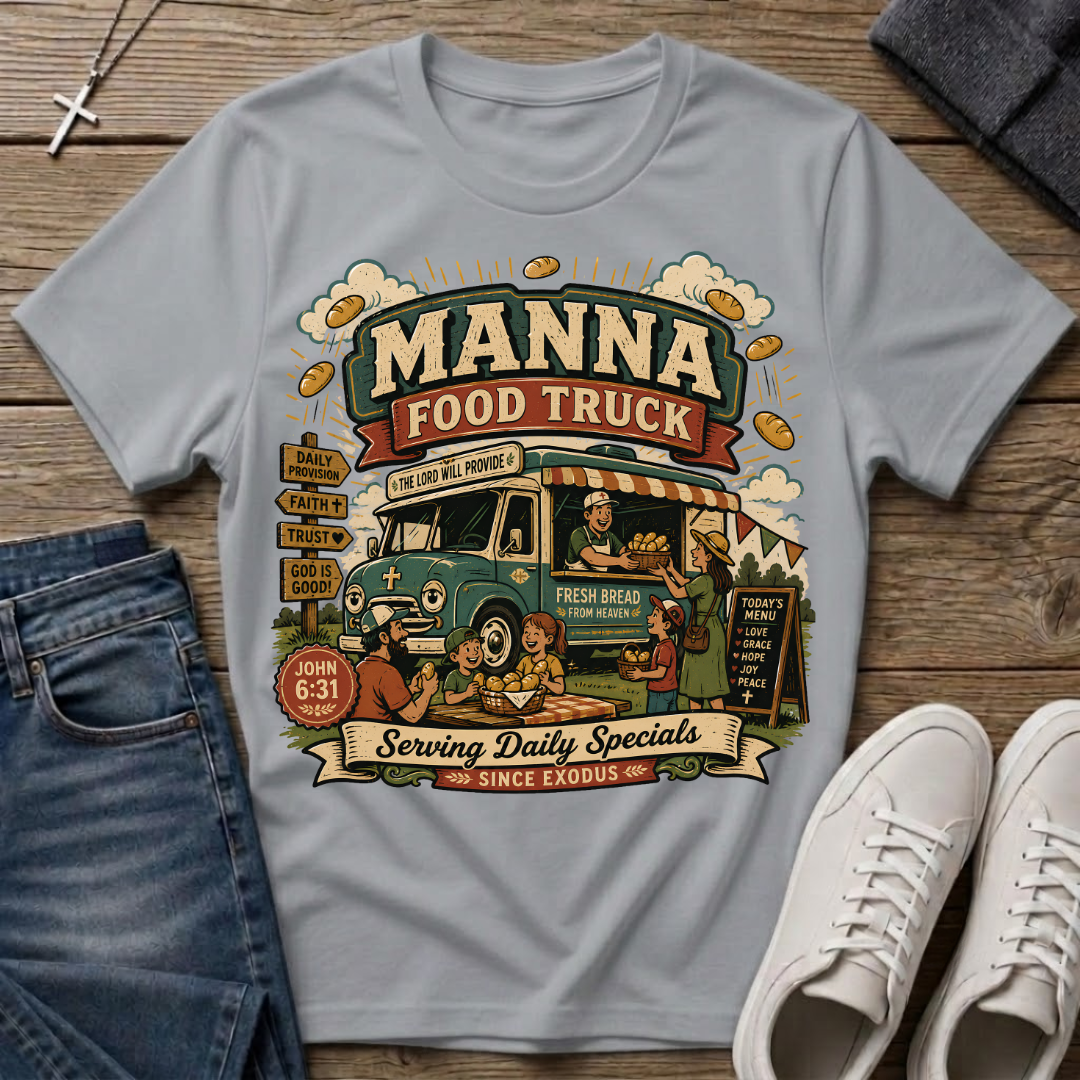 Manna Food Truck John 6:31 Christian T-Shirt