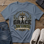 Grace Wins Romans 5:20 Christian T-Shirt