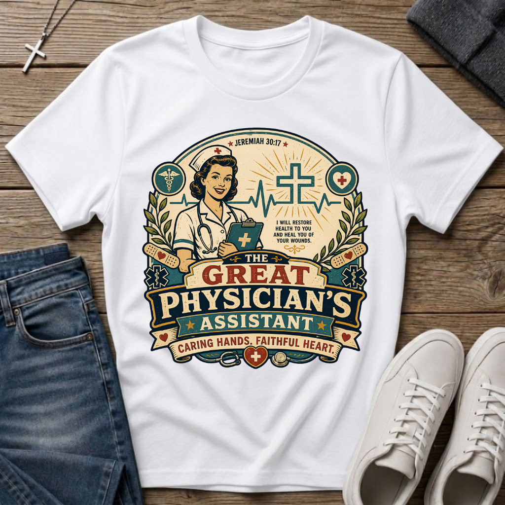 The Great Physician's Assistant Christian Nurse T-Shirt