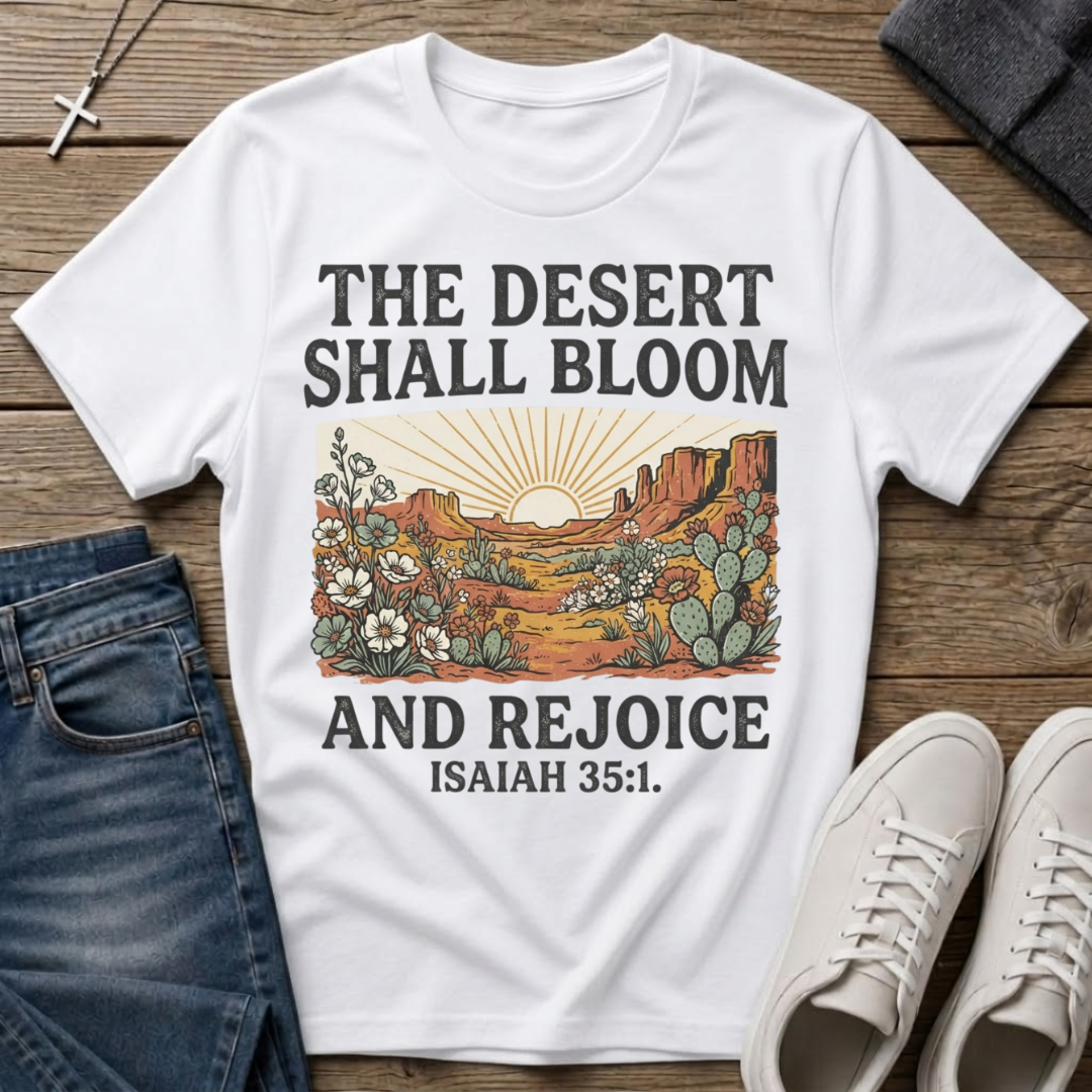The Desert Shall Bloom Isaiah 35:1 T-Shirt