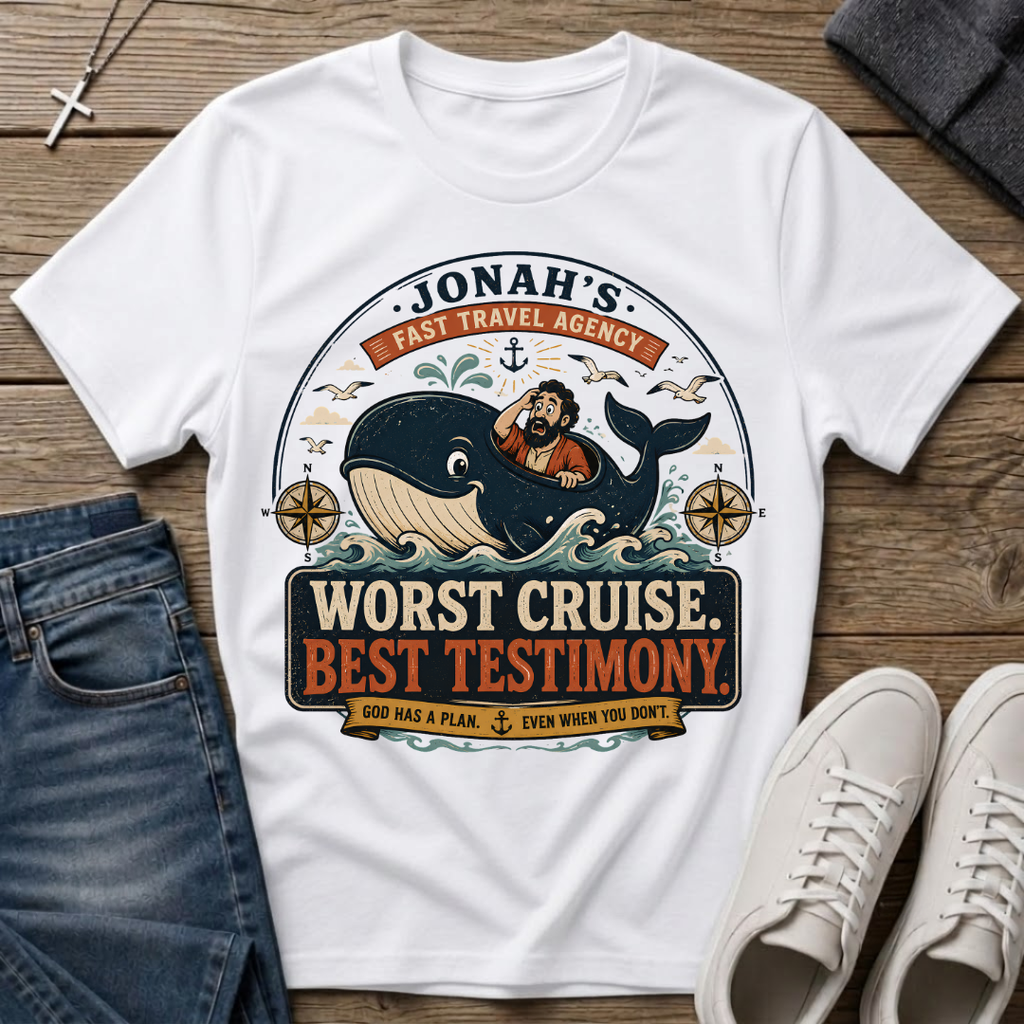 Jonah's Fast Travel Agency Christian T-Shirt