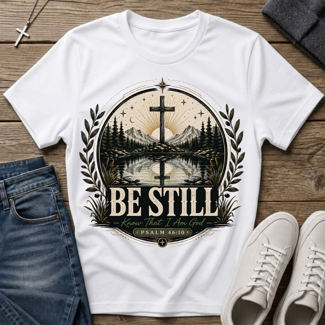 Be Still Psalm 46:10 Christian T-Shirt