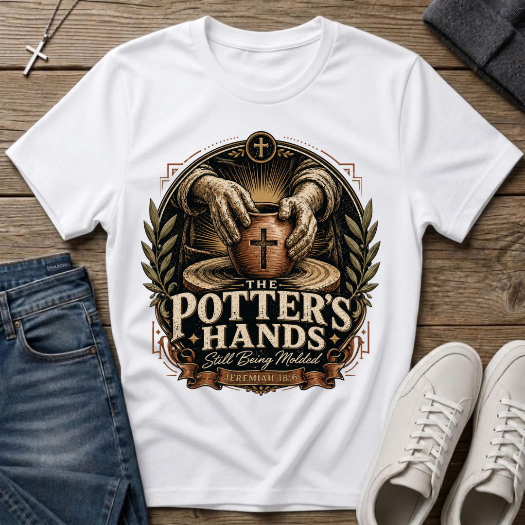 The Potter's Hands Jeremiah 18:4 Christian T-Shirt