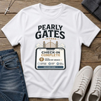 Pearly Gates Check-In Complete Christian T-Shirt