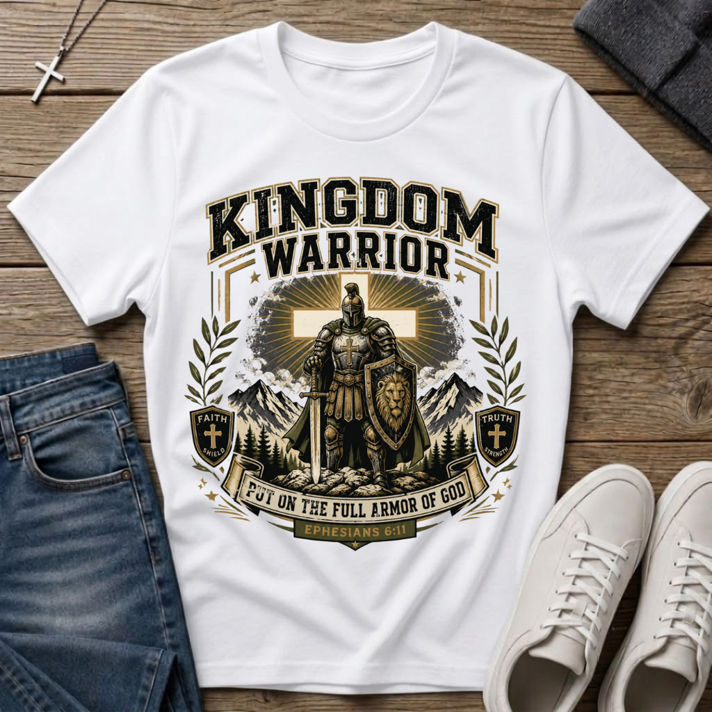 Kingdom Warrior Ephesians 6:11 Christian T-Shirt