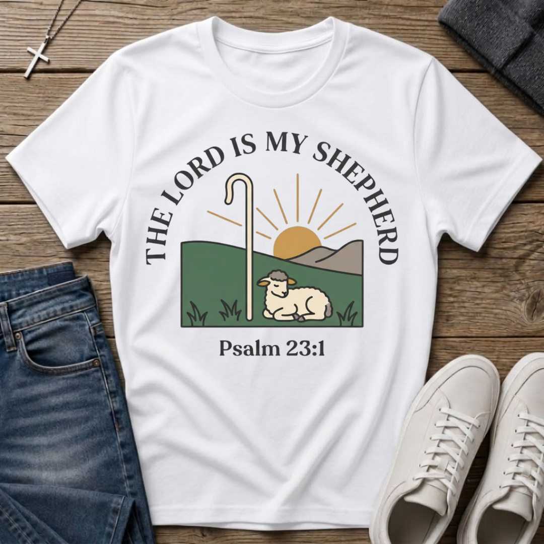The Lord Is My Shepherd Psalm 23:1 T-Shirt