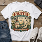 Faith Makes the Best Medicine Christian T-Shirt