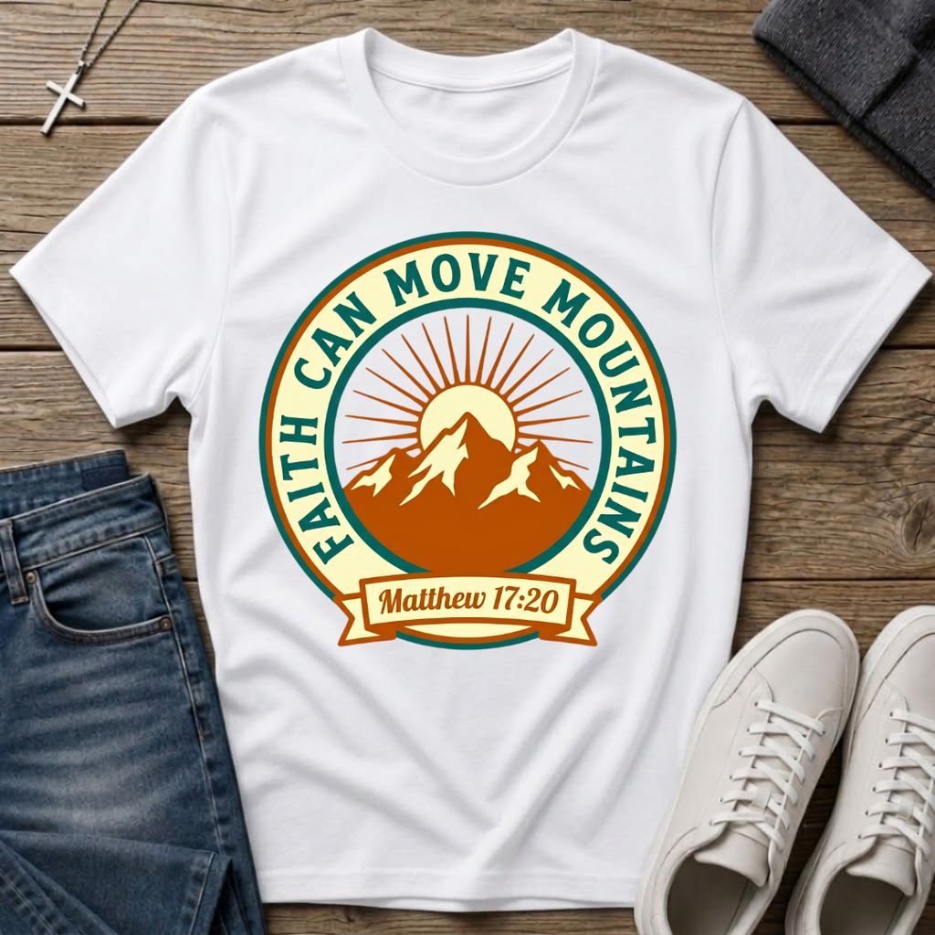 Faith Can Move Mountains Matthew 17:20 T-Shirt