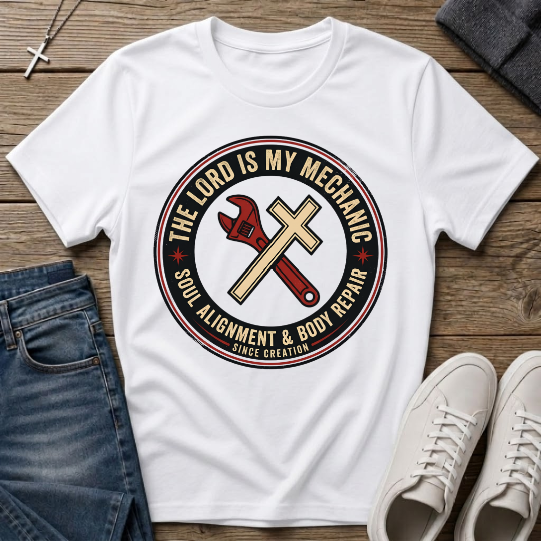 The Lord Is My Mechanic Christian T-Shirt