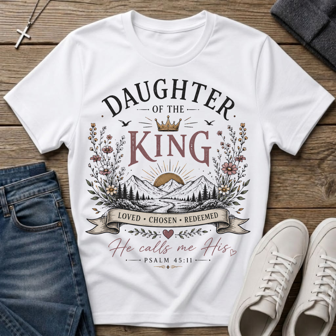 Daughter of the King Psalm 45:11 Christian T-Shirt