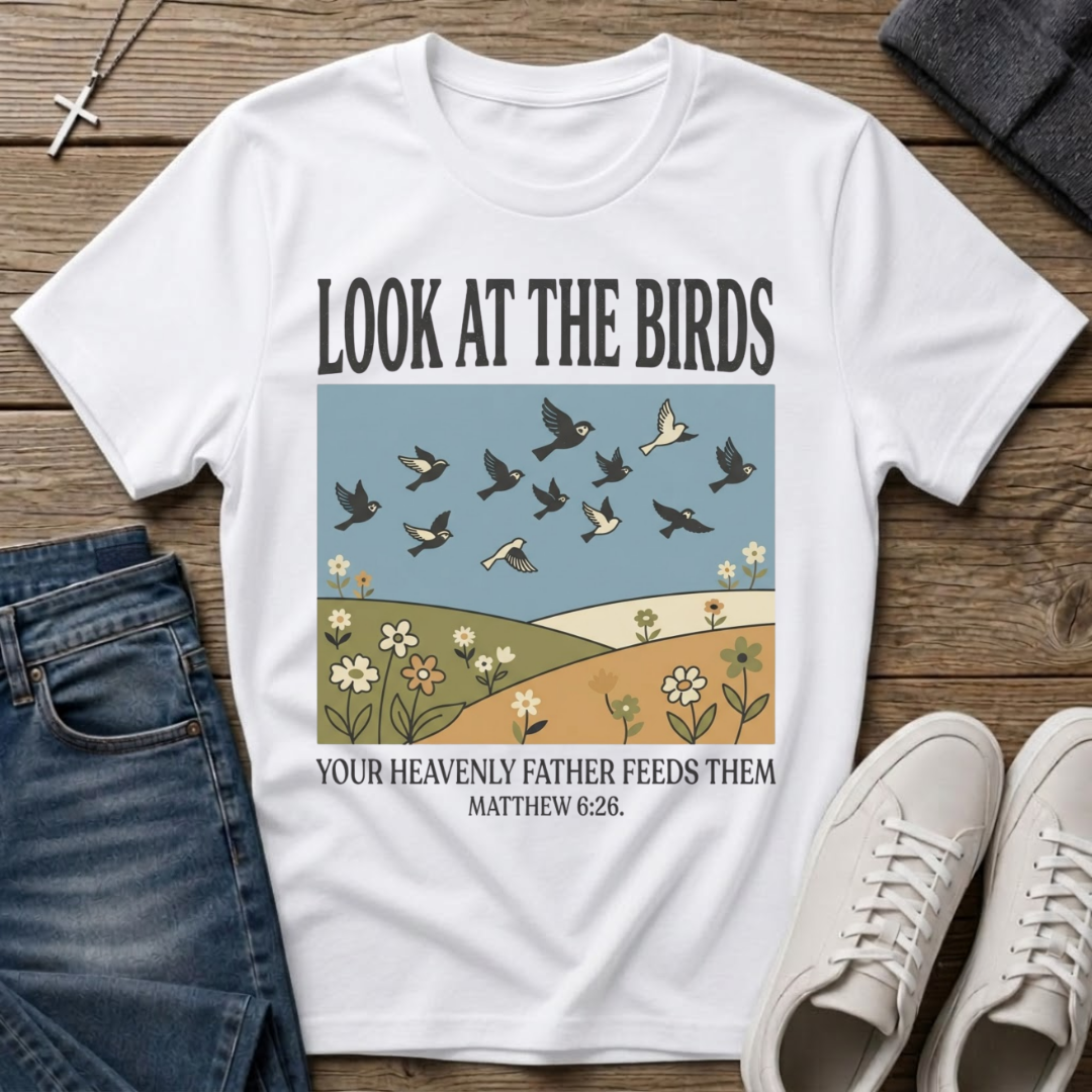 Look at the Birds Matthew 6:26 T-Shirt