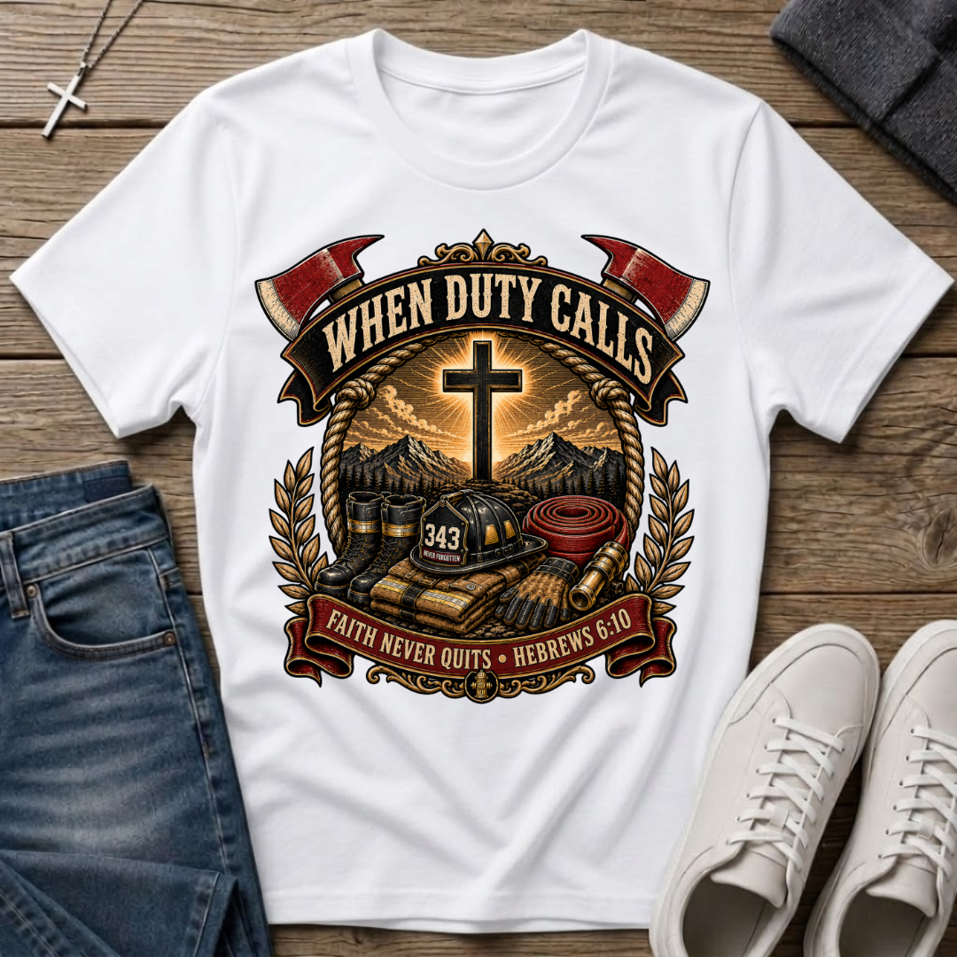 When Duty Calls Firefighter T-Shirt
