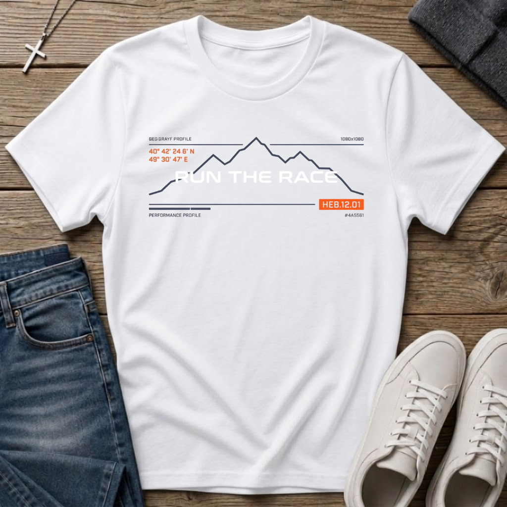 Run the Race Hebrews 12:1 Christian T-Shirt