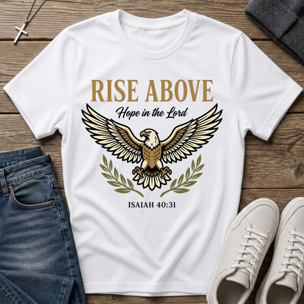 Rise Above Eagle Isaiah 40:31 T-Shirt