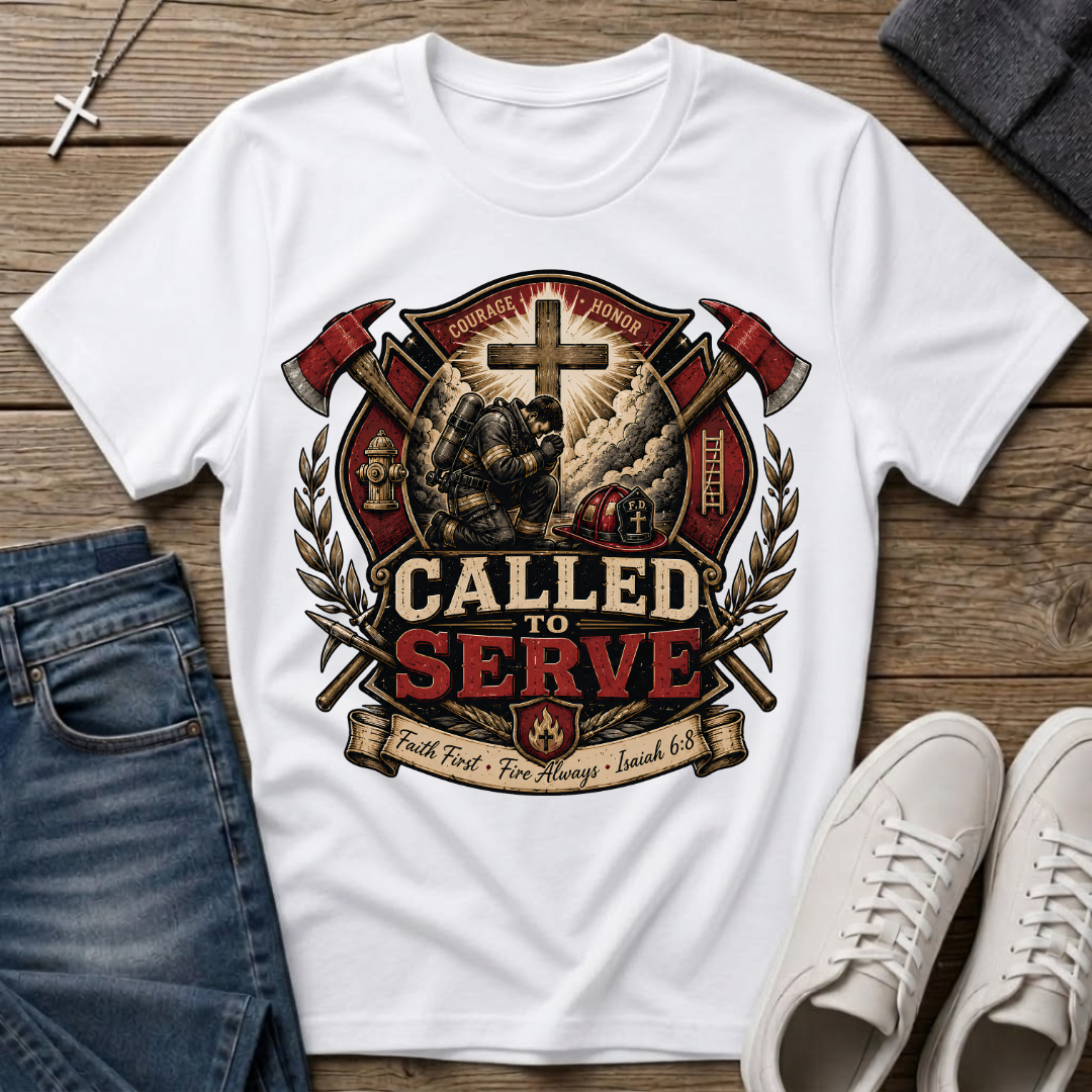 Called to Serve Christian Firefighter T-Shirt