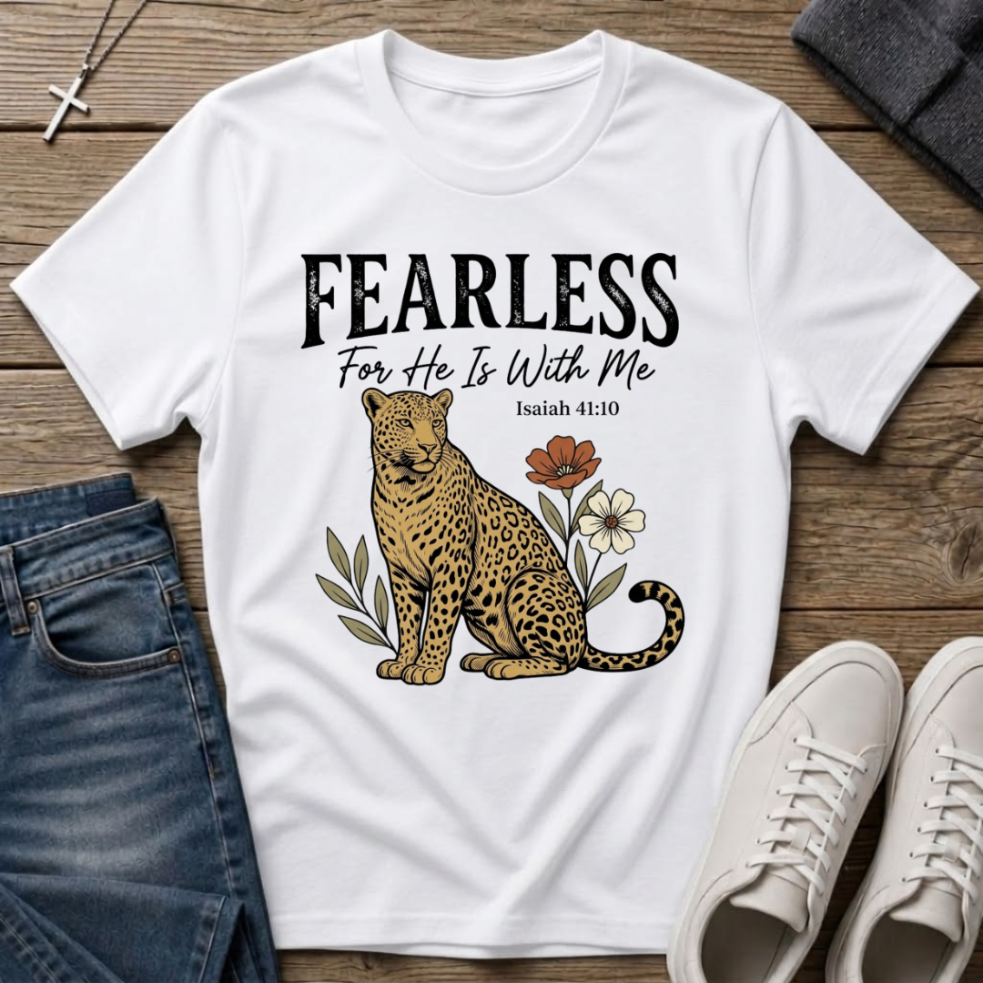 Fearless For He Is With Me Isaiah 41:10 T-Shirt